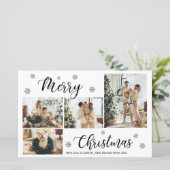 Budget Minimalistisch Foto Collage Weihnachtsgrüße (Stehend Vorderseite)