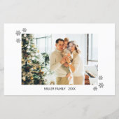 Budget Minimalistisch Foto Collage Weihnachtsgrüße (Rückseite)