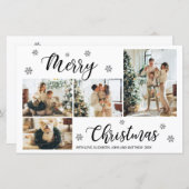 Budget Minimalistisch Foto Collage Weihnachtsgrüße (Vorne/Hinten)