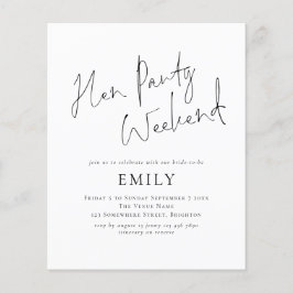 Budget Minimalistisch Hen Party Itinerary Weekend