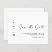 Budget Minimalistisch Modern Script Save the Date (Vorne/Hinten)