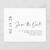 Budget Minimalistisch Modern Script Save the Date (Vorderseite)