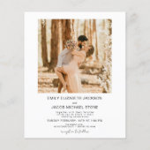 Budget Minimalistisch Moderne Hochzeit einfach (Rückseite)