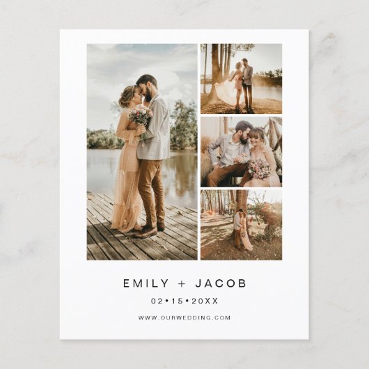 Budget Minimalistisch Moderne Hochzeit einfach (Vorderseite)