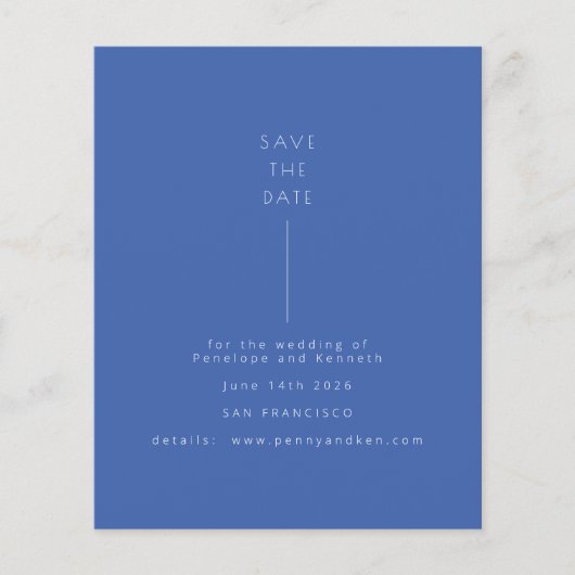 Budget Minimalistisch Modernes Foto Save the Date (Vorderseite)