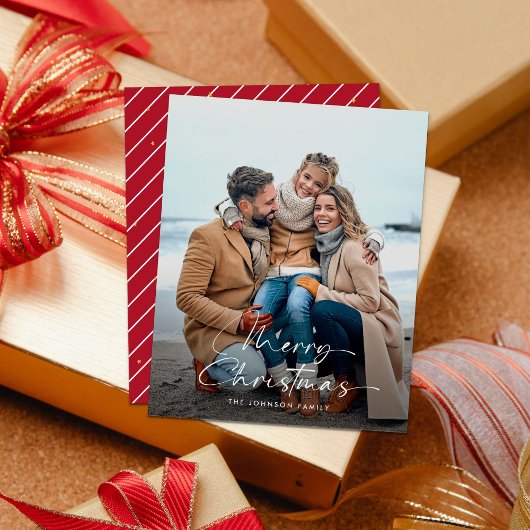 Budget Minimalistisch Modernes Foto Weihnachten Flyer