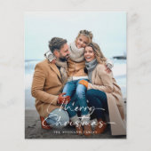 Budget Minimalistisch Modernes Foto Weihnachten Flyer (Vorne)