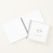 BUDGET Minimalistisch Monogram Wedding Guest Book Notizblock (Innenseite)