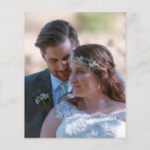 Budget Minimalistisch Text Foto Wedding Vielen Dan (Rückseite)