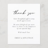 Budget Minimalistisch Text Foto Wedding Vielen Dan (Vorderseite)