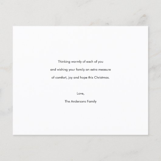 Budget Minimalistisch Weihnachts-Weihnachtsfoto-Ca Flyer (Hinten)