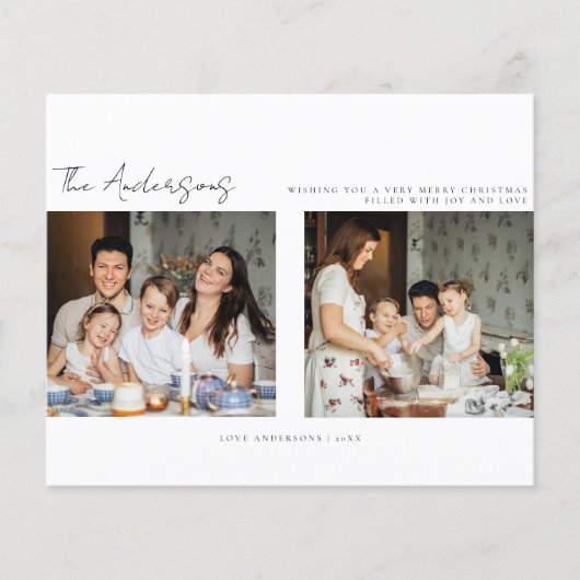 Budget Minimalistisch Weihnachts-Weihnachtsfoto-Ca Flyer (Vorne)