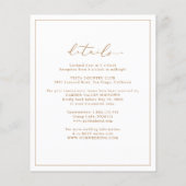 Budget Minimalistische All-in-One-Hochzeitseinladu (Rückseite)