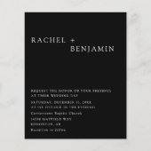 Budget Minimalistische elegante Hochzeitshintergru (Vorderseite)