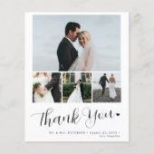 Budget minimalistische Foto Hochzeit danke Ihnen K Flyer (Vorne)