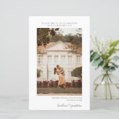 Budget Minimalistische Foto Hochzeit RSVP Einladun (Stehend Vorderseite)