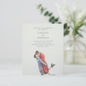 Budget Minimalistische Foto Overlay-Einladung (Stehend Vorderseite)