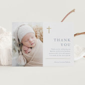 Budget Minimalistische Foto Taufe Danke Karte