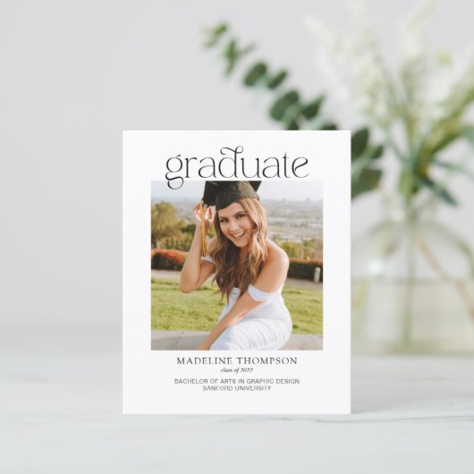 Budget Minimalistische Klasse Foto Collage Abschlu (Stehend Vorderseite)