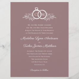 Budget Minimalistische Mauve Foto Hochzeit Einladu