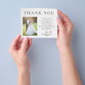 Budget minimalistische moderne Foto Hochzeit danke Flyer (Gruppe)