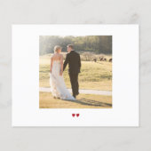 Budget minimalistische moderne Foto Hochzeit danke Flyer (Hinten)