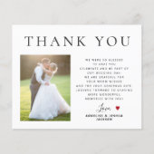 Budget minimalistische moderne Foto Hochzeit danke Flyer (Vorne)