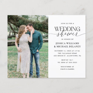 Budget Minimalistische Paare Dusche Einladung