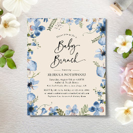 Budget Minimalistischer Florals Baby Brunch Einlad