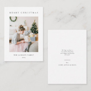 BUDGET Minimalistischer Frohe Weihnachten Familien Mitteilungskarte