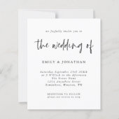 Budget Minimalistischer Schwarz-weißer QR-Code Hoc (Vorderseite)