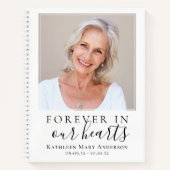 BUDGET Minimalistisches Bestattungsbuch Notizblock (Vorderseite)