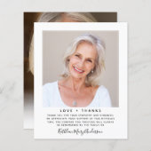 Budget Minimalistisches Foto Beileid Danke Karte (Vorne/Hinten)