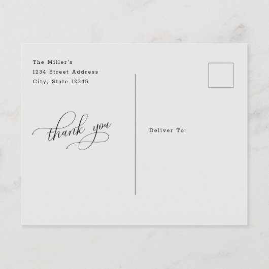 BUDGET Minimalistisches Foto Custom Wedding Vielen (Rückseite)