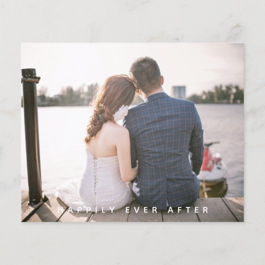 BUDGET Minimalistisches Foto Custom Wedding Vielen (Rückseite)