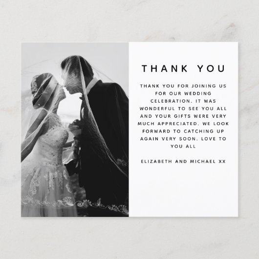 BUDGET Minimalistisches Foto Custom Wedding Vielen (Vorderseite)