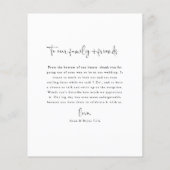 Budget Minimalistisches Foto Dankeschön Karte (Hinten)