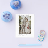 Budget Minimalistisches Foto Dankeschön Karte (Einzeln)