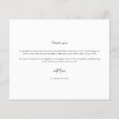 Budget Minimalistisches Foto Dankeschön Karte (Hinten)