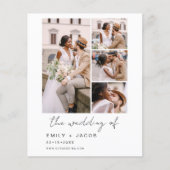 Budget Minimalistisches Foto Fünf Foto Hochzeit (Vorderseite)