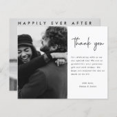 Budget Minimalistisches Foto Hochzeit Danke (Vorne/Hinten)