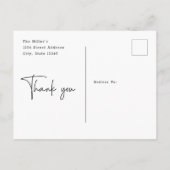 Budget Minimalistisches Foto Hochzeit Dankeschön Postkarte (Rückseite)
