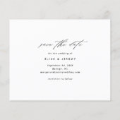 Budget Minimalistisches Foto Hochzeit speichern Da (Rückseite)