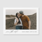 Budget Minimalistisches Foto Hochzeit speichern Da Magneteinladung (Vorderseite)