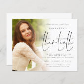 Budget Minimalistisches Foto Overlay 30. Geburtsta (Vorne/Hinten)