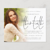 Budget Minimalistisches Foto Overlay 30. Geburtsta (Vorderseite)