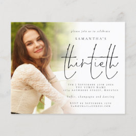 Budget Minimalistisches Foto Overlay 30. Geburtsta