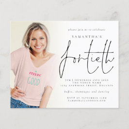 Budget Minimalistisches Foto Overlay 40. Geburtsta