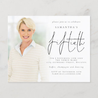 Budget Minimalistisches Foto Overlay 50. Geburtsta