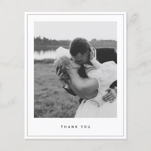 Budget Minimalistisches Foto Platz Dankeschön Kart Flyer (Vorne)